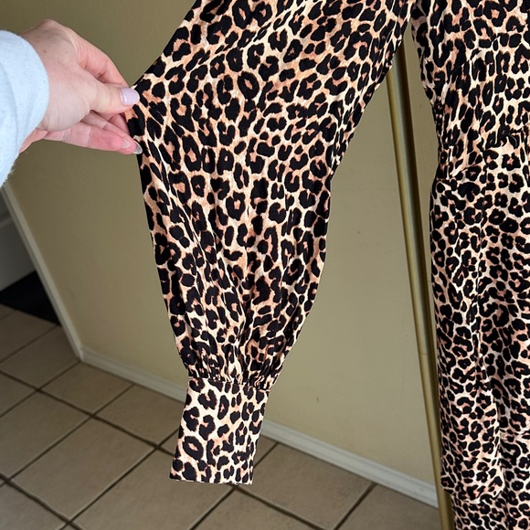 Tiered Ruffle Leopard Print High/Low Maxi Dress - Picture 4 of 9